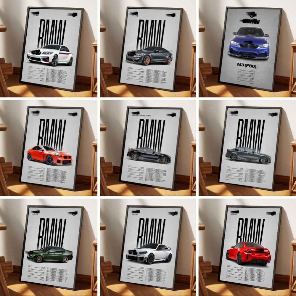 Lighting Mcqueen Wall Decor - Luxury Sports Cars Posters Black Famous