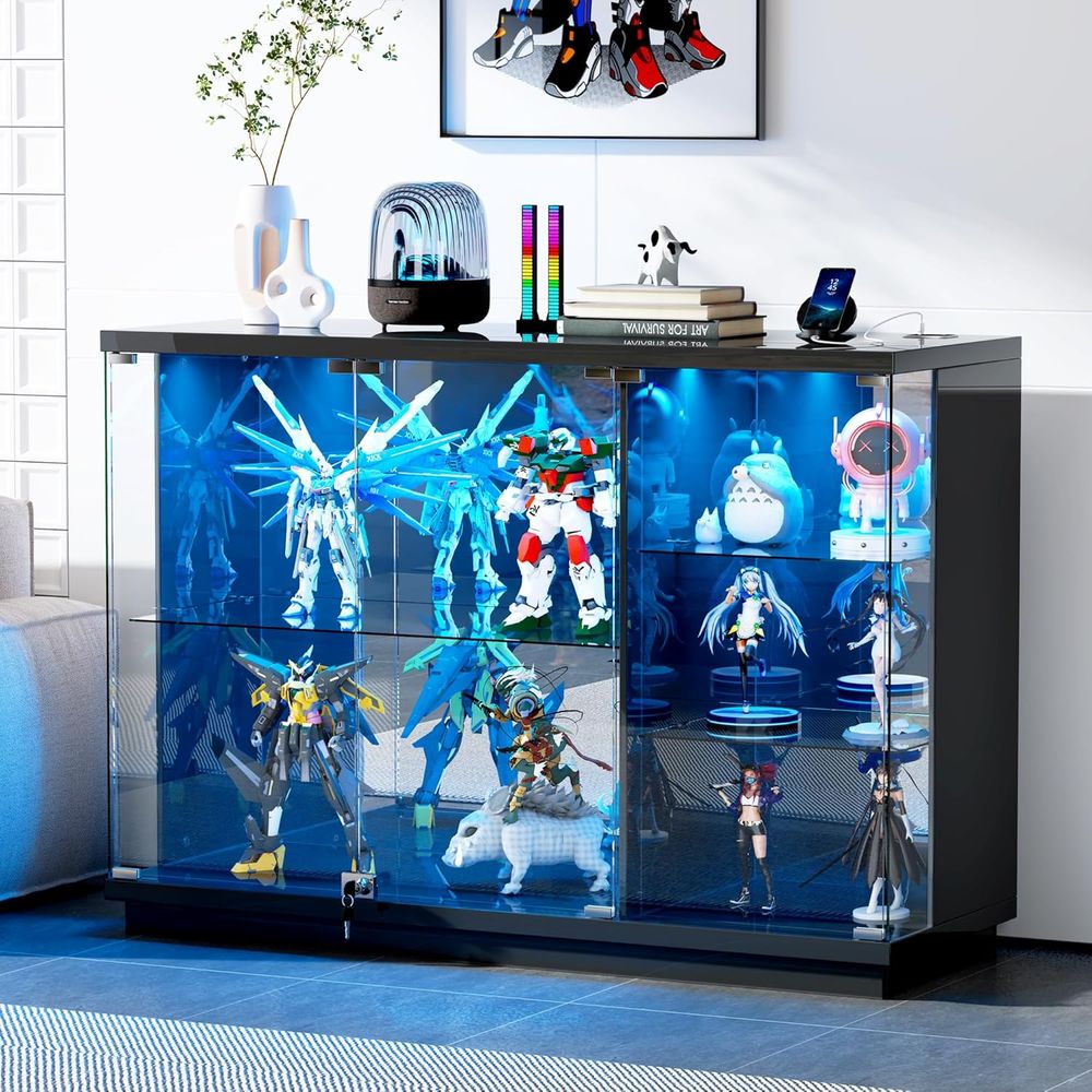 Lighting & Home Decor Studio - Glass Display Cabinet with Lock &