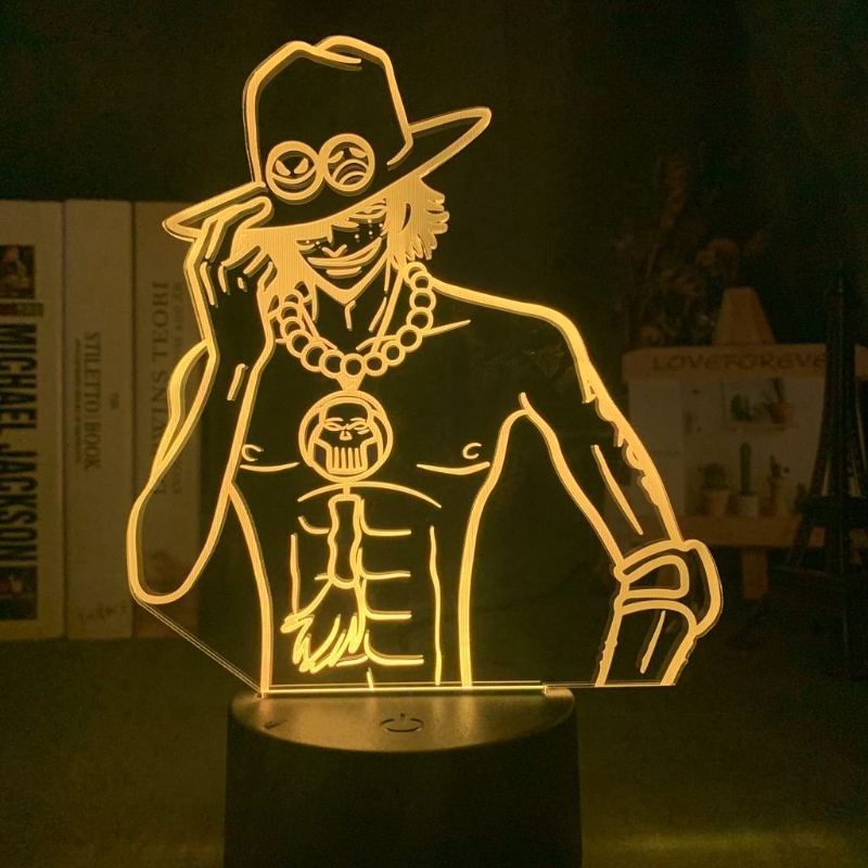 Lighting Decoration Stand - One Piece Ace Anime Cartoon Cute