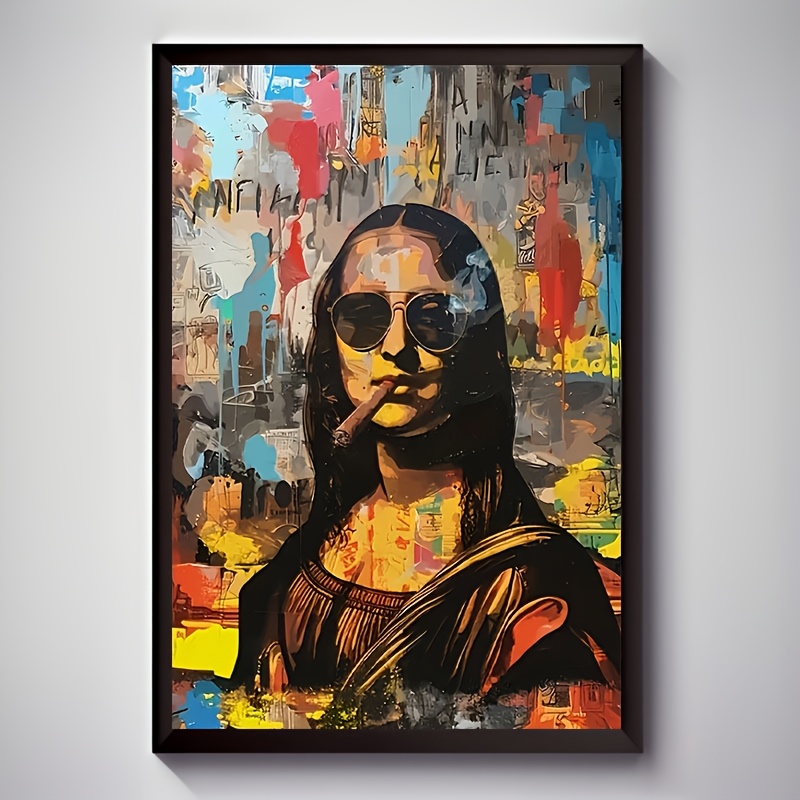 Lighting Mcqueen Wall Decor - Interesting Mona Lisa Creative Watercolor Canvas