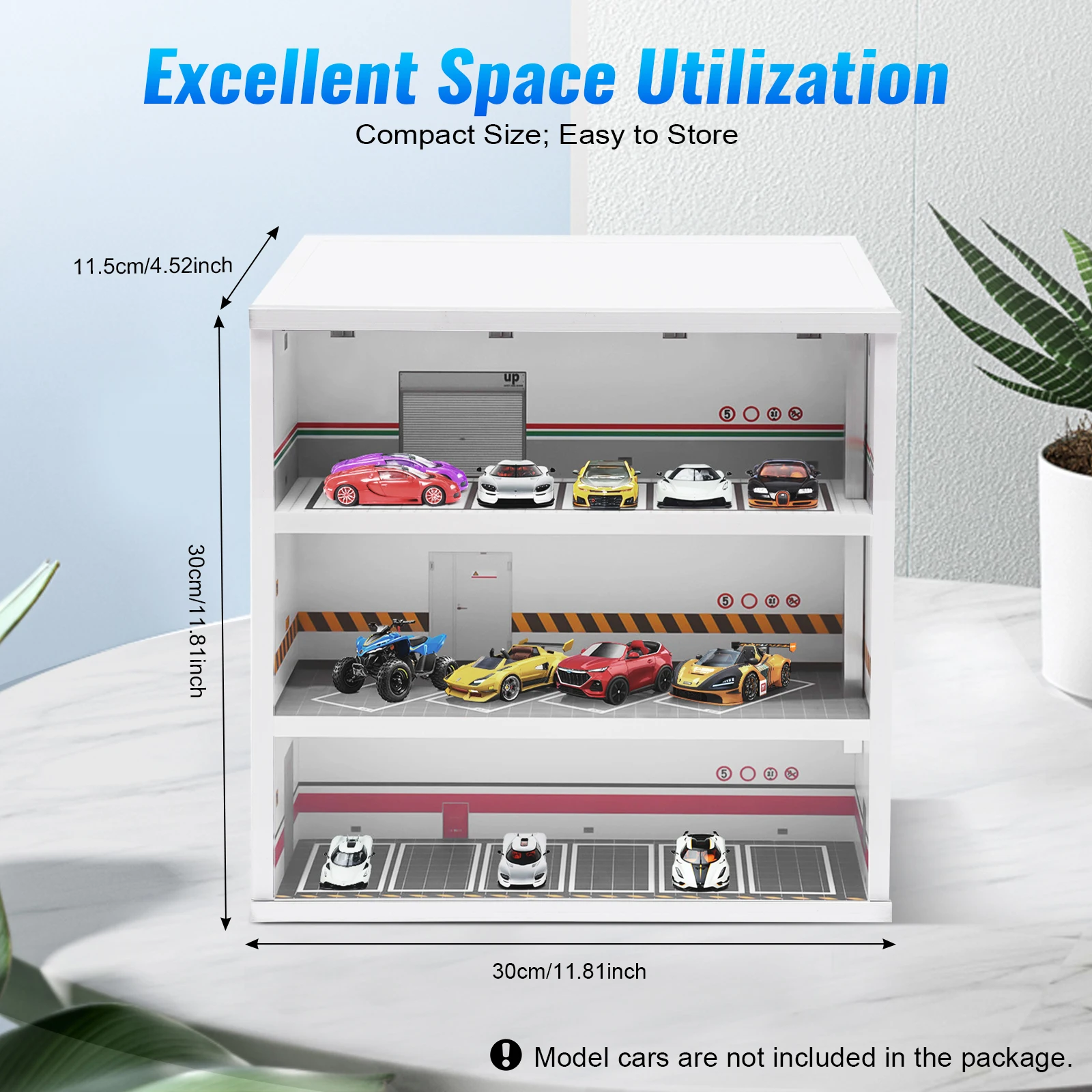 Lighting & Home Decor Studio - 3-Layer Model Car Display Case Garage
