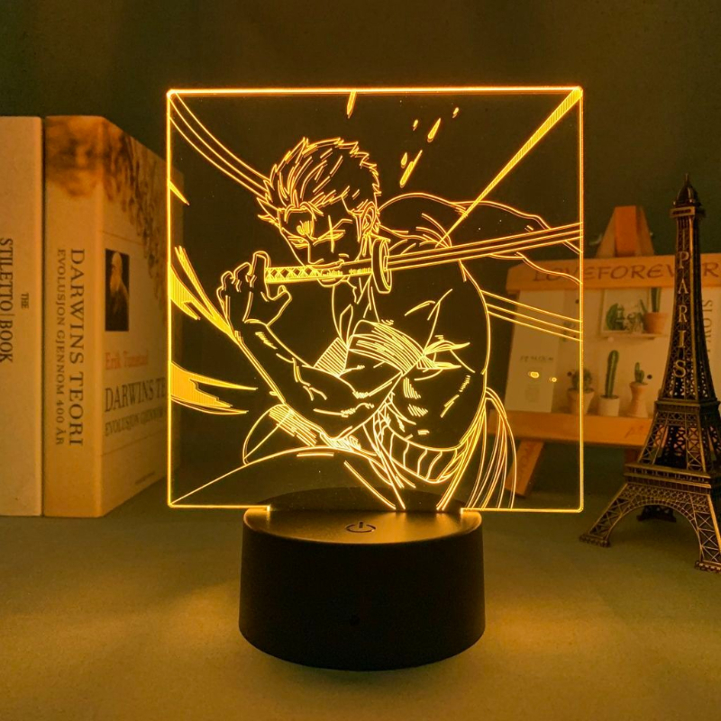 Lighting Decoration Stand - One Piece Roronoa Zoro Anime Cartoon