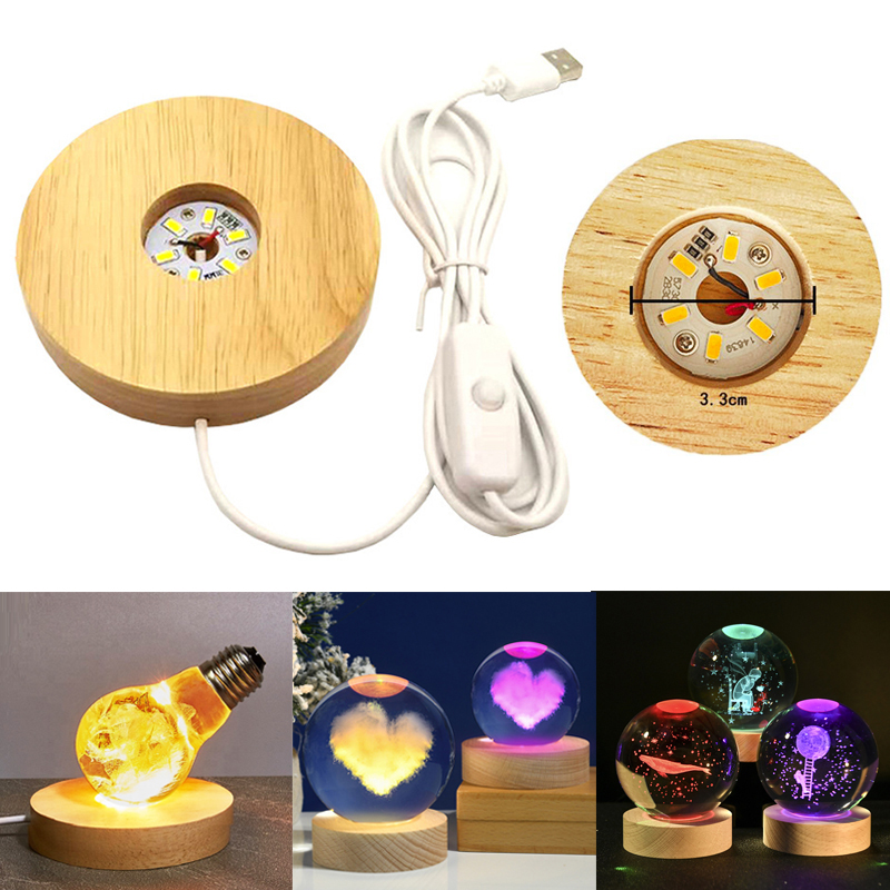Resin Art Display Round Wood C - Lighting Decoration Stand のレビューと価格