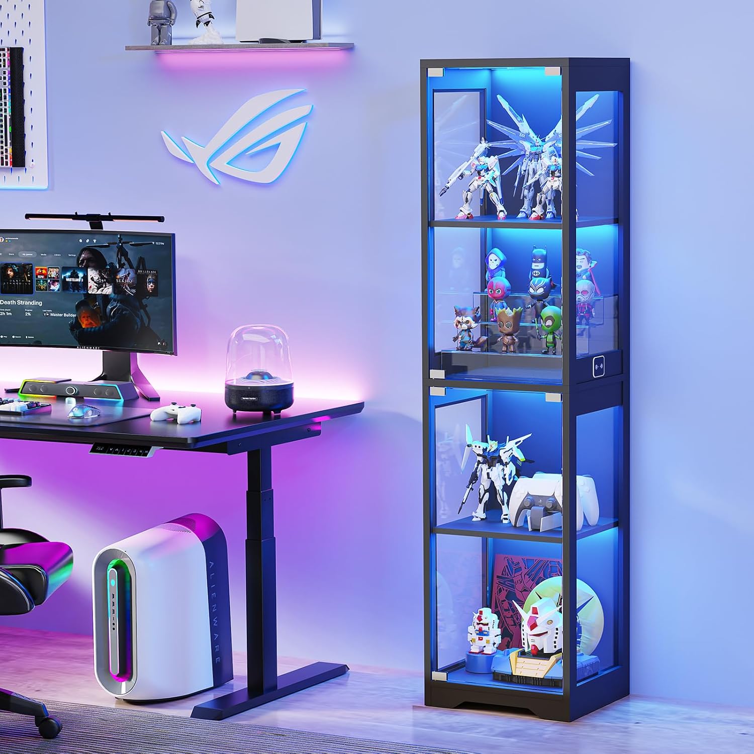 Glass Display Cabinet with 3 C - Lighting & Home Decor Studio のレビューと価格
