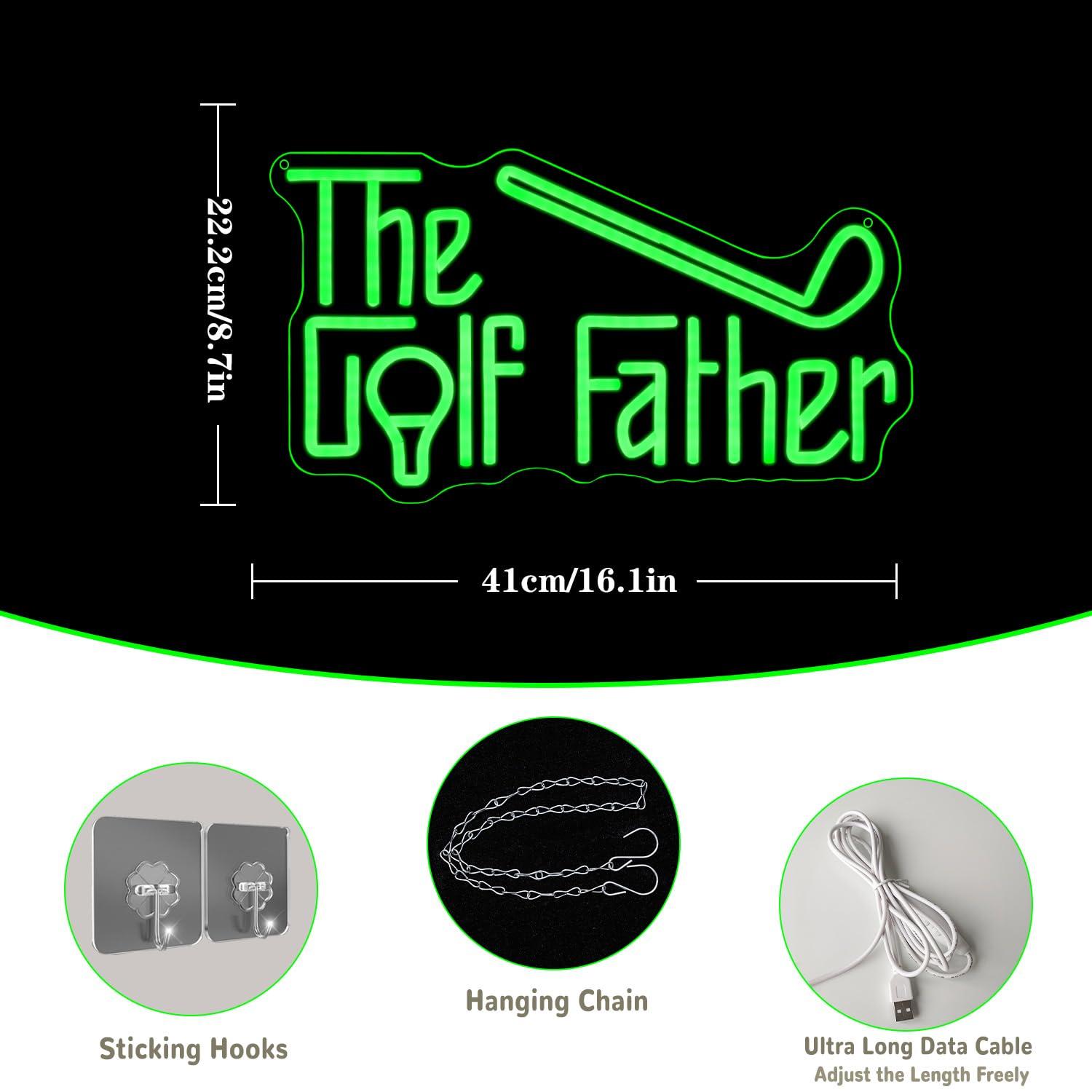 The Golf Father Neon Sign USB  - Lighting Decoration In Bedroom のレビューと価格