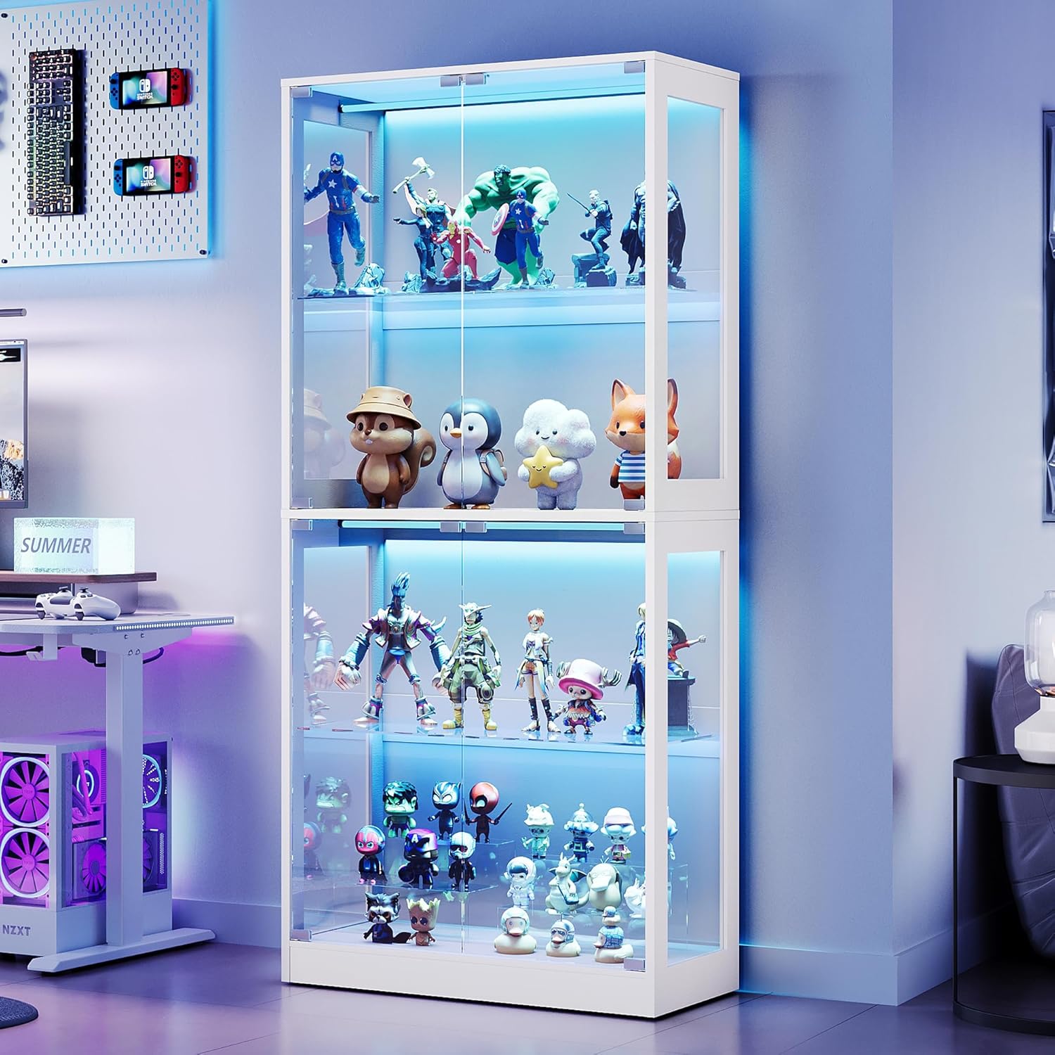 RGB Display Cabinet with Adjus - Lighting & Home Decor Studio のレビューと価格
