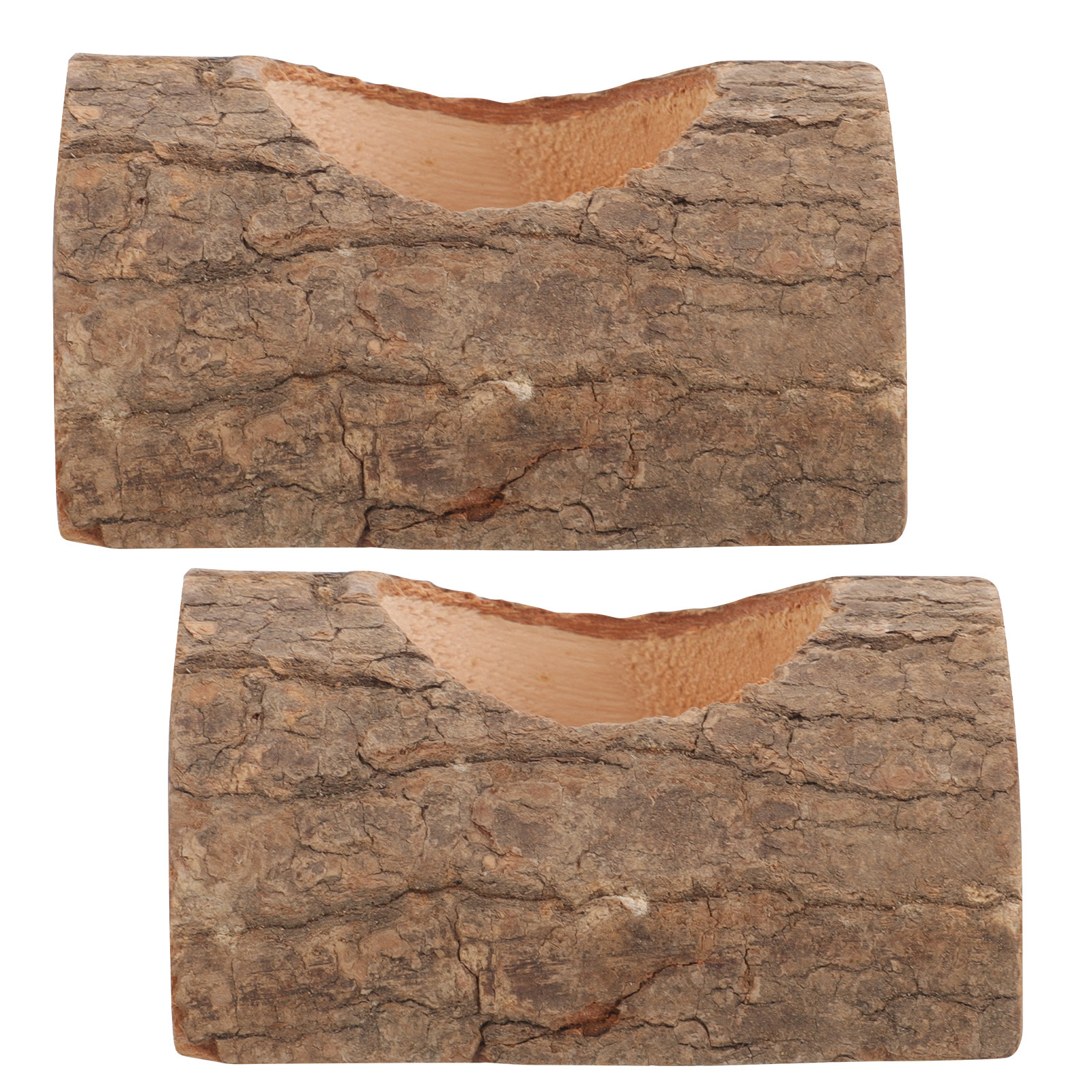 2Pcs Tree Bark Wood Holder Sol - Lighting Decoration Stand のレビューと価格