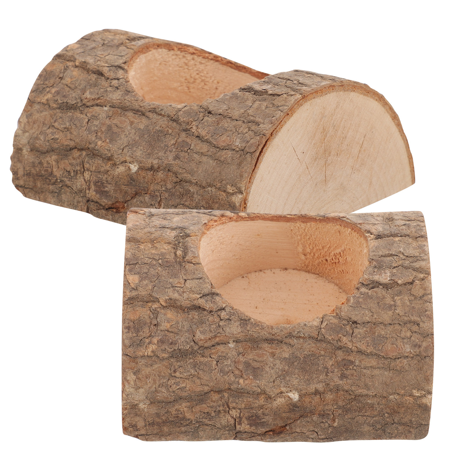 2Pcs Tree Bark Wood Holder Sol - Lighting Decoration Stand のレビューと価格