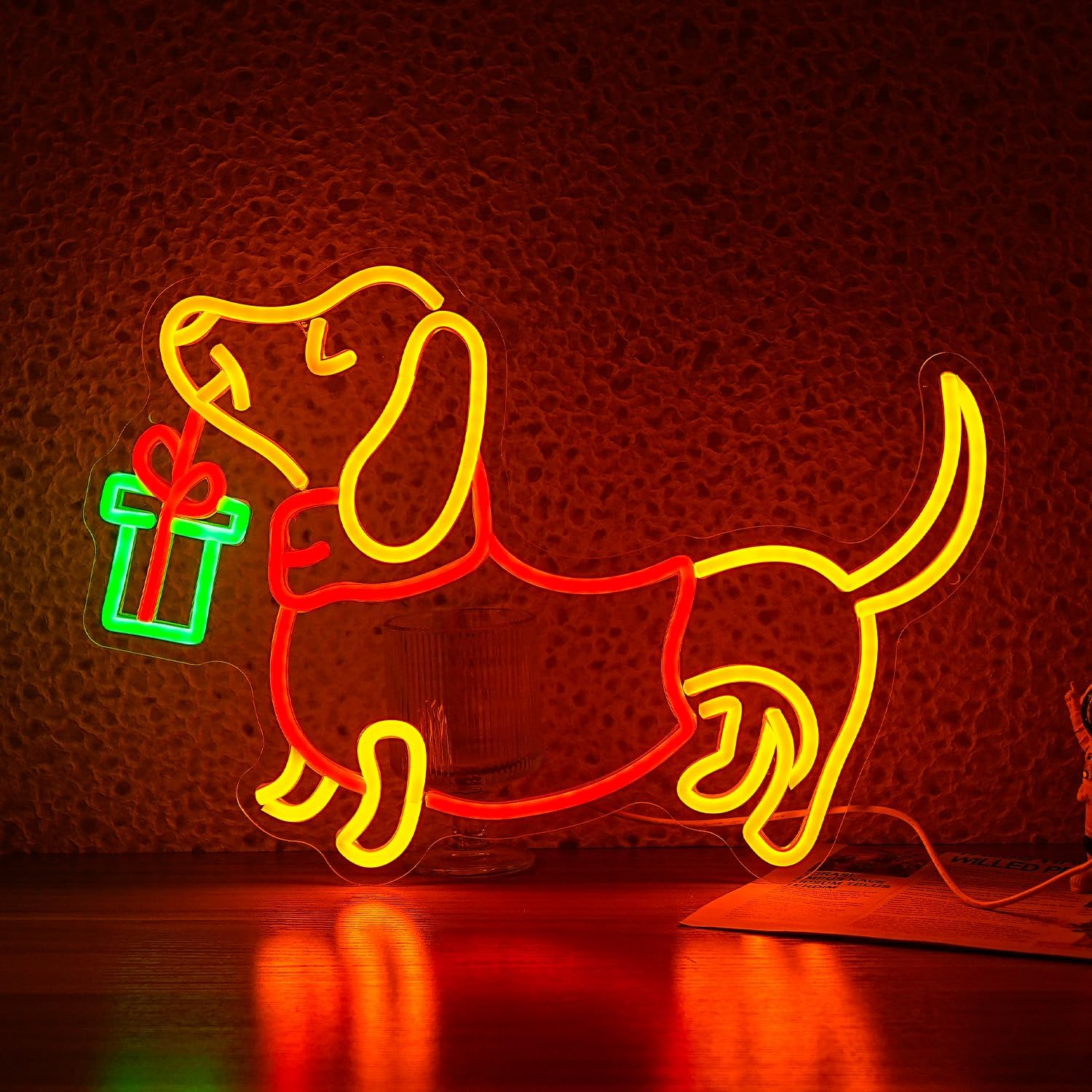 USB Dimmable Dachshund Neon Si - Bedroom Lighting Decor Ideas のレビューと価格