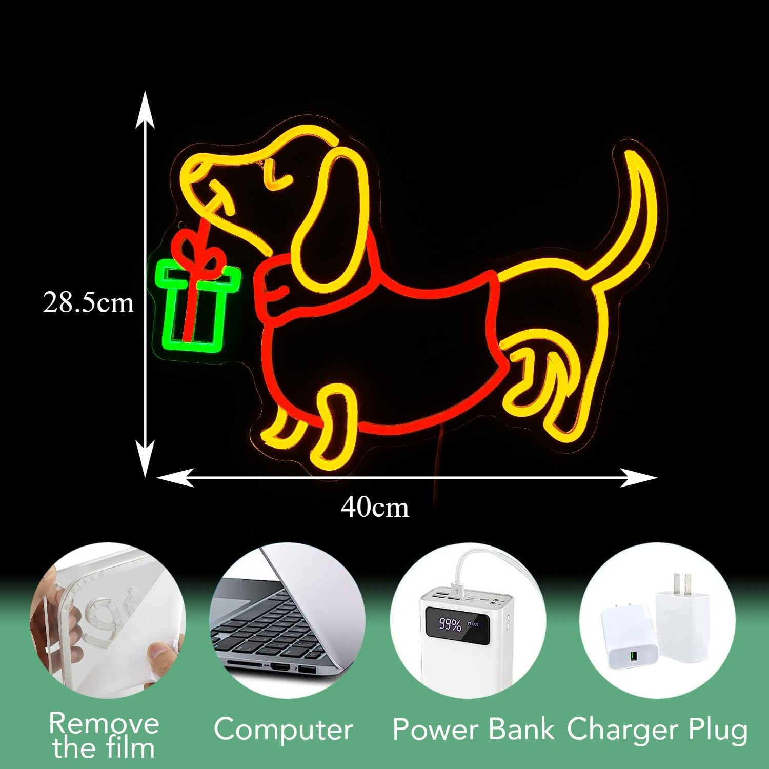 USB Dimmable Dachshund Neon Si - Bedroom Lighting Decor Ideas のレビューと価格
