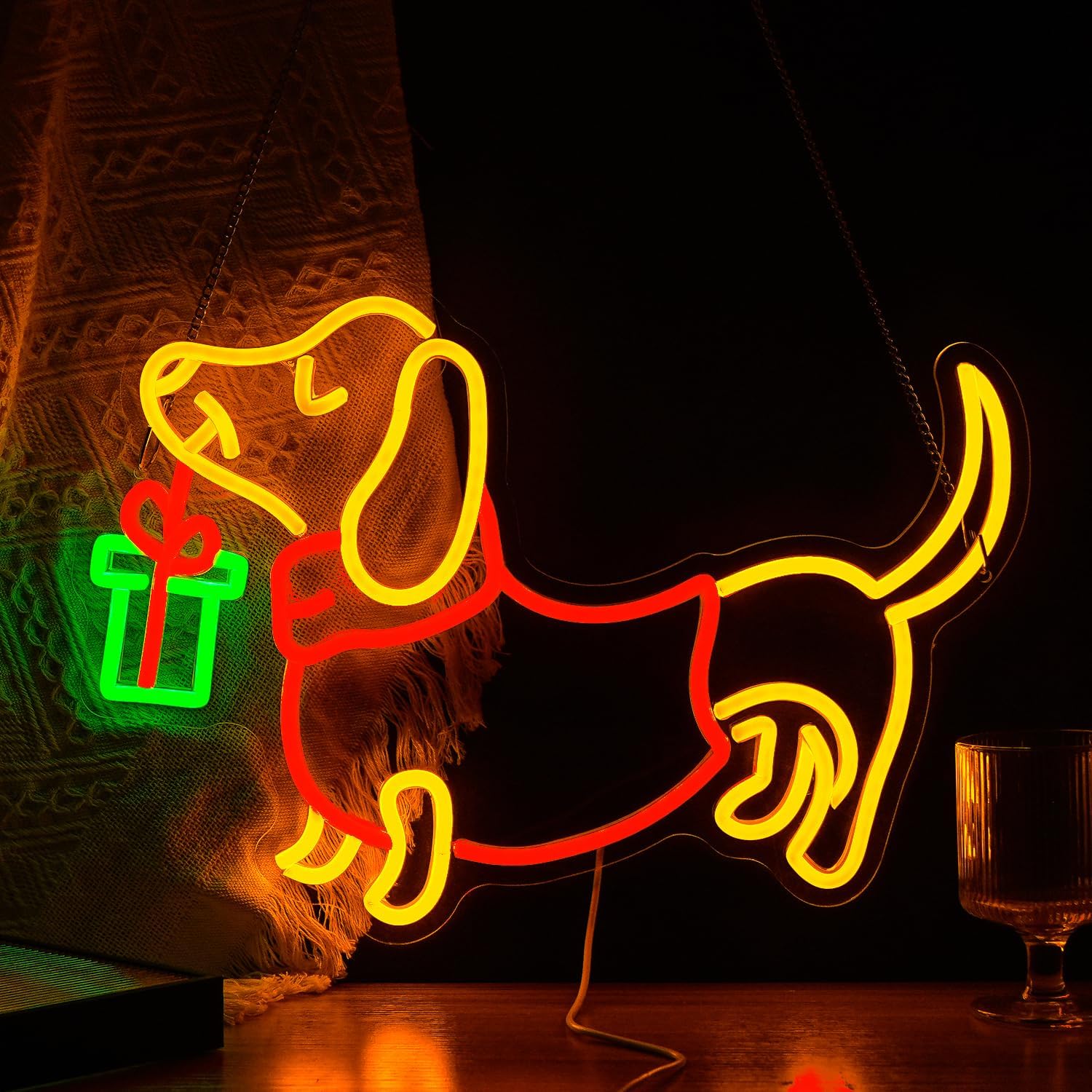 USB Dimmable Dachshund Neon Si - Bedroom Lighting Decor Ideas のレビューと価格