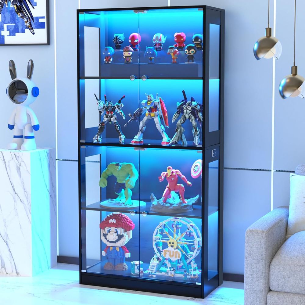 65 Glass Door Display Cabinet, - Lighting & Home Decor Studio のレビューと価格