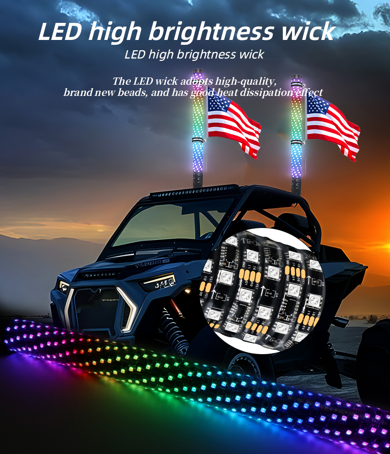 2FT RGB Flagpole Light LED Whi - Decor Kart Lighting のレビューと価格