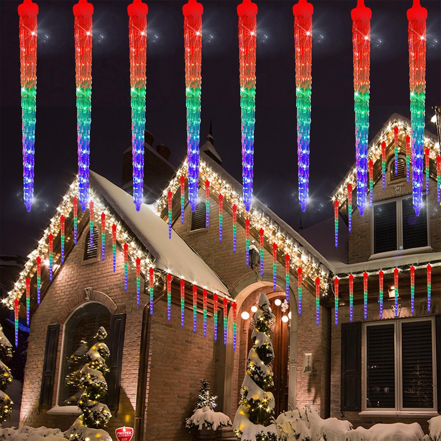 16 Icicles 384 LED Meteor Show - Lighting Christmas Decor のレビューと価格