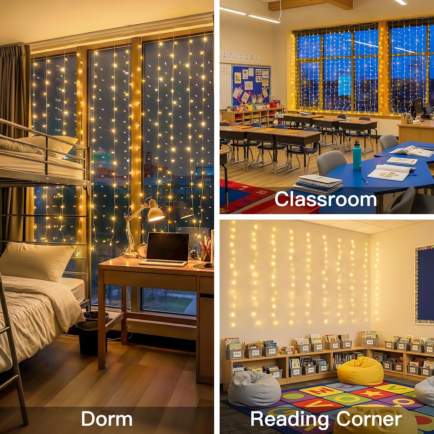 Curtain Lights For Bedroom 200 - Lighting Christmas Decor のレビューと価格