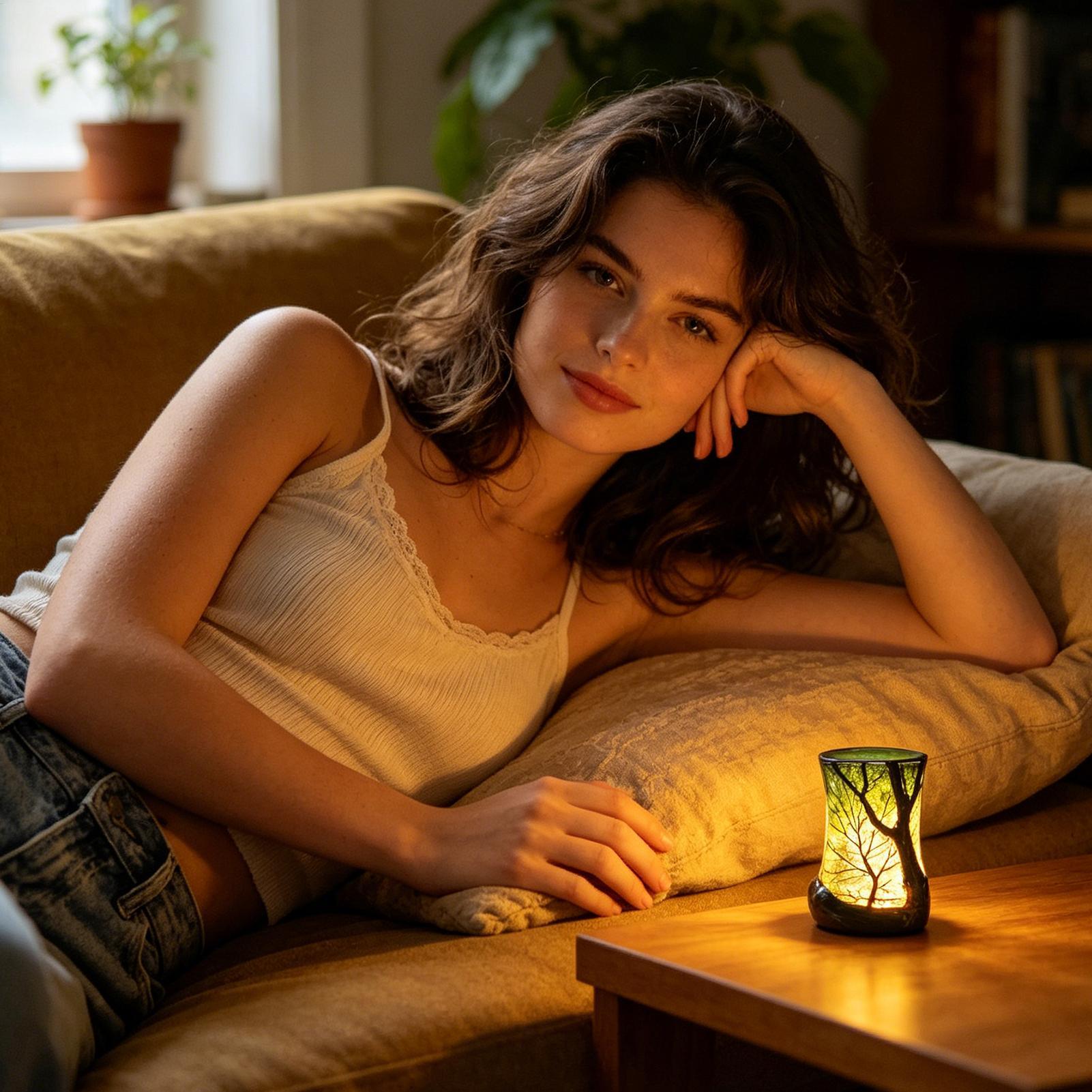 Bedside Table Lamp Forest Nigh - Lighting Decoration In Bedroom のレビューと価格