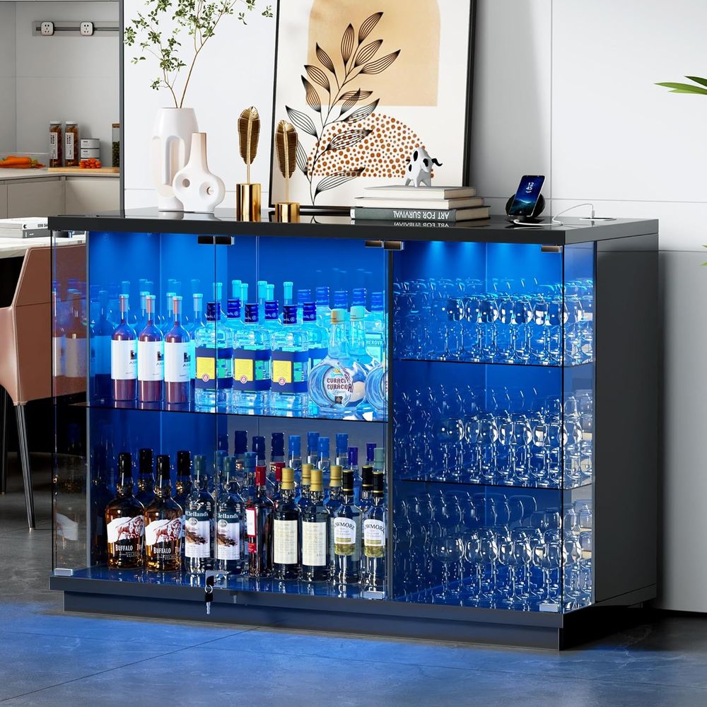 Glass Display Cabinet with Loc - Lighting & Home Decor Studio のレビューと価格