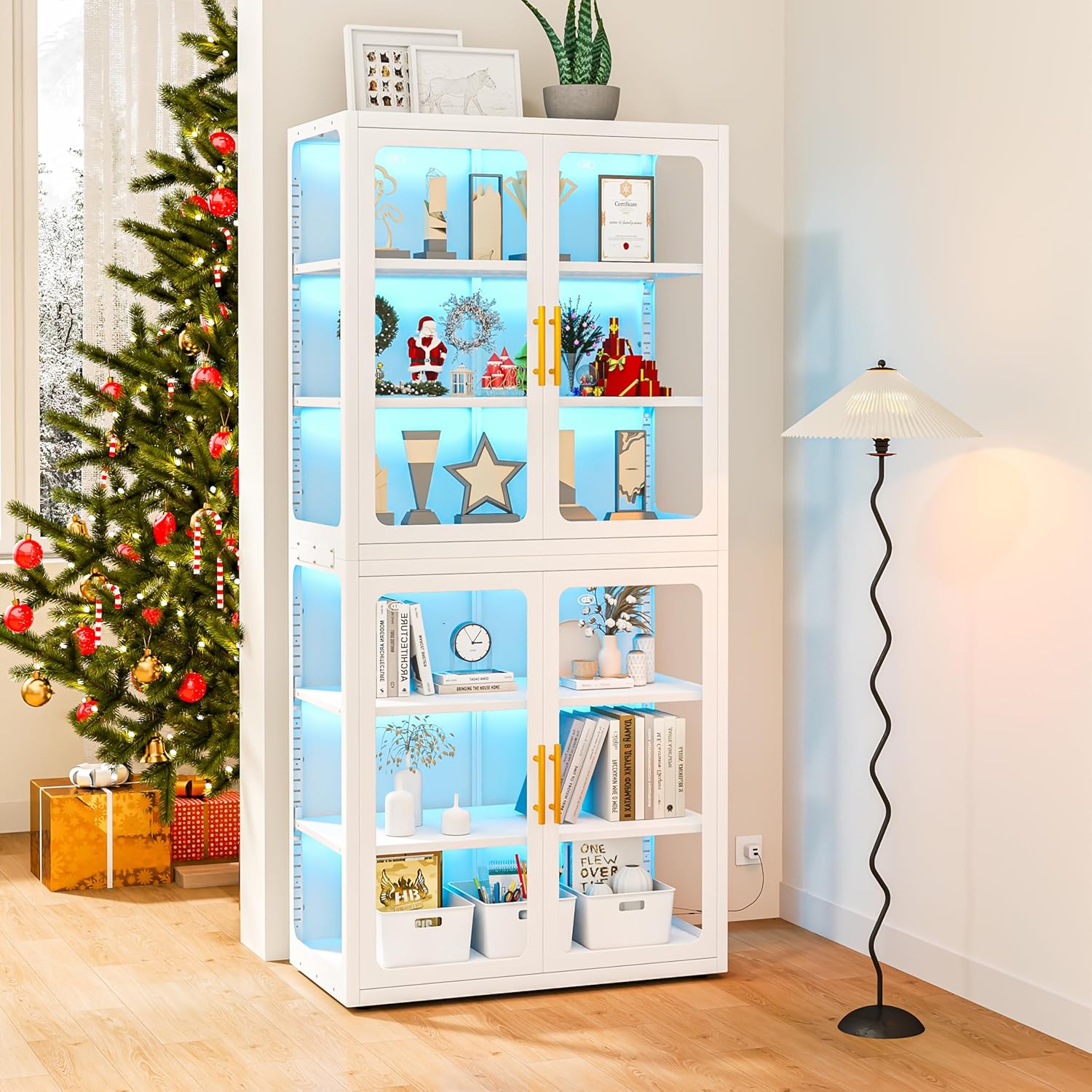 Display Cabinet with Glass Doo - Lighting & Home Decor Studio のレビューと価格