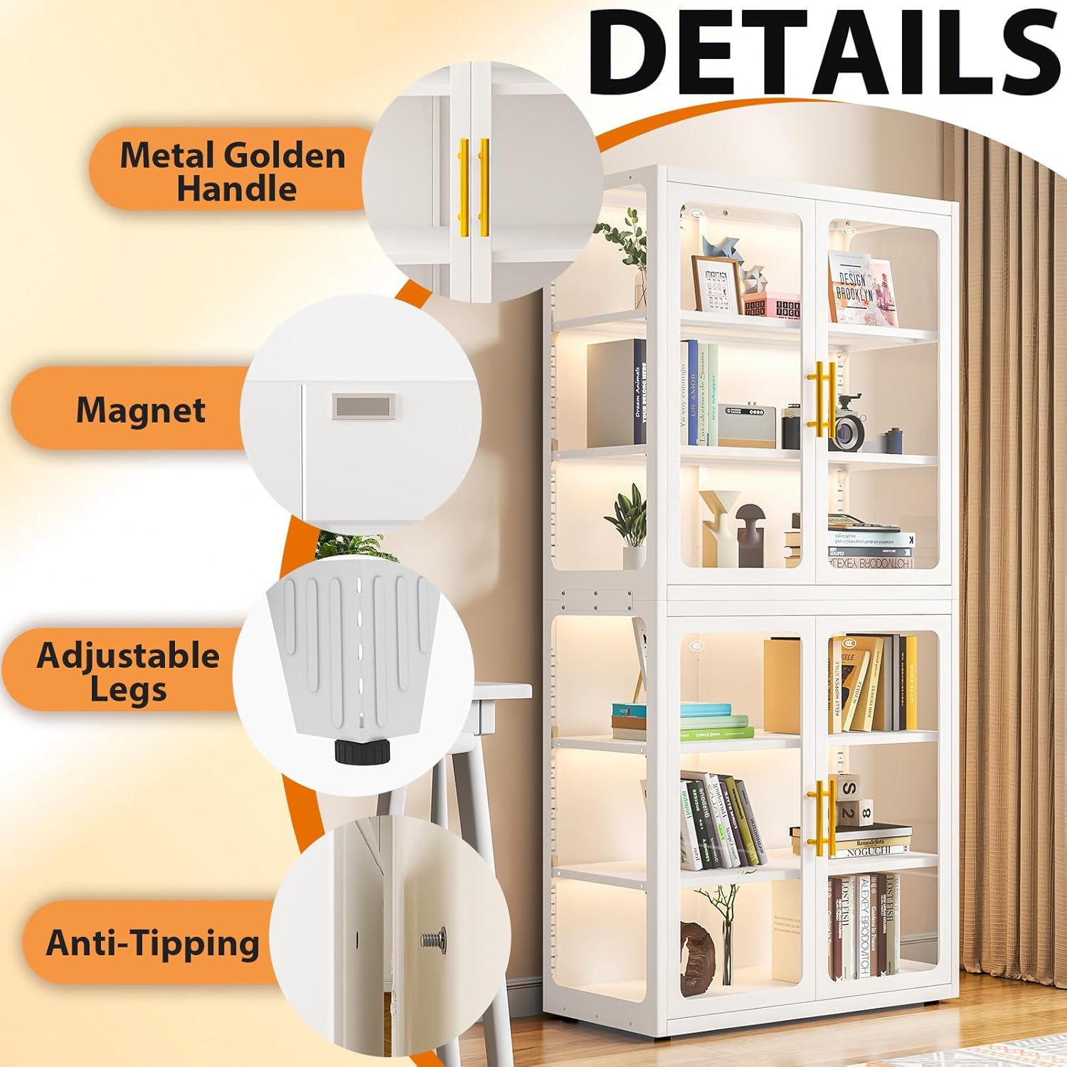 Display Cabinet with Glass Doo - Lighting & Home Decor Studio のレビューと価格