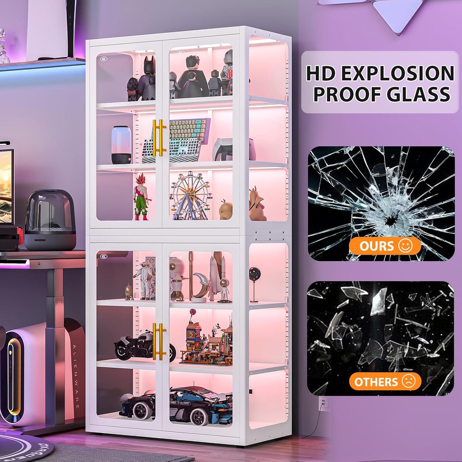 Display Cabinet with Glass Doo - Lighting & Home Decor Studio のレビューと価格
