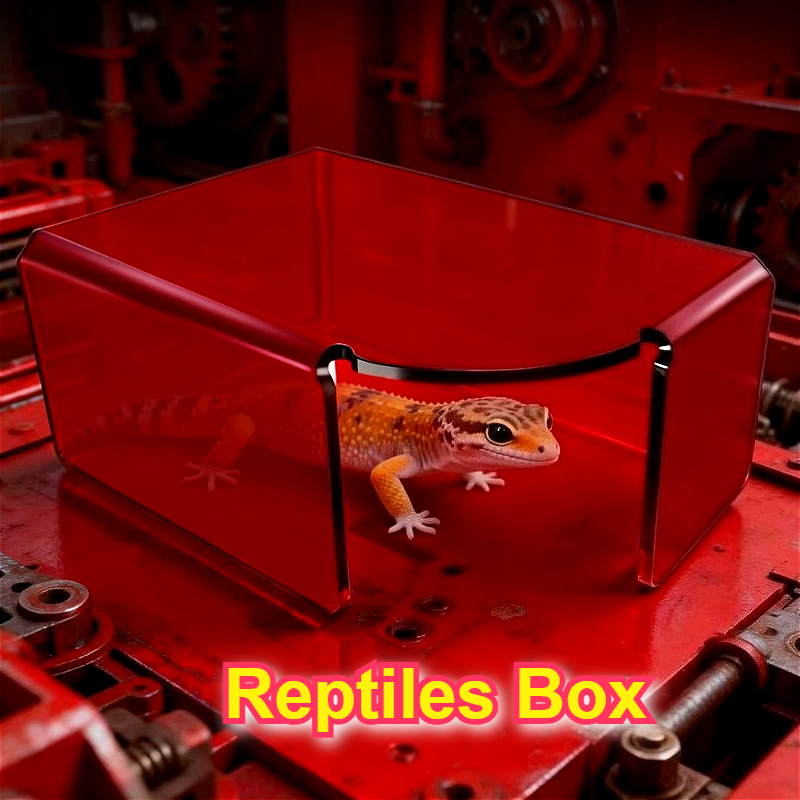 Red Acrylic Reptile Box Habita - Gecko Lighting & Decor のレビューと価格