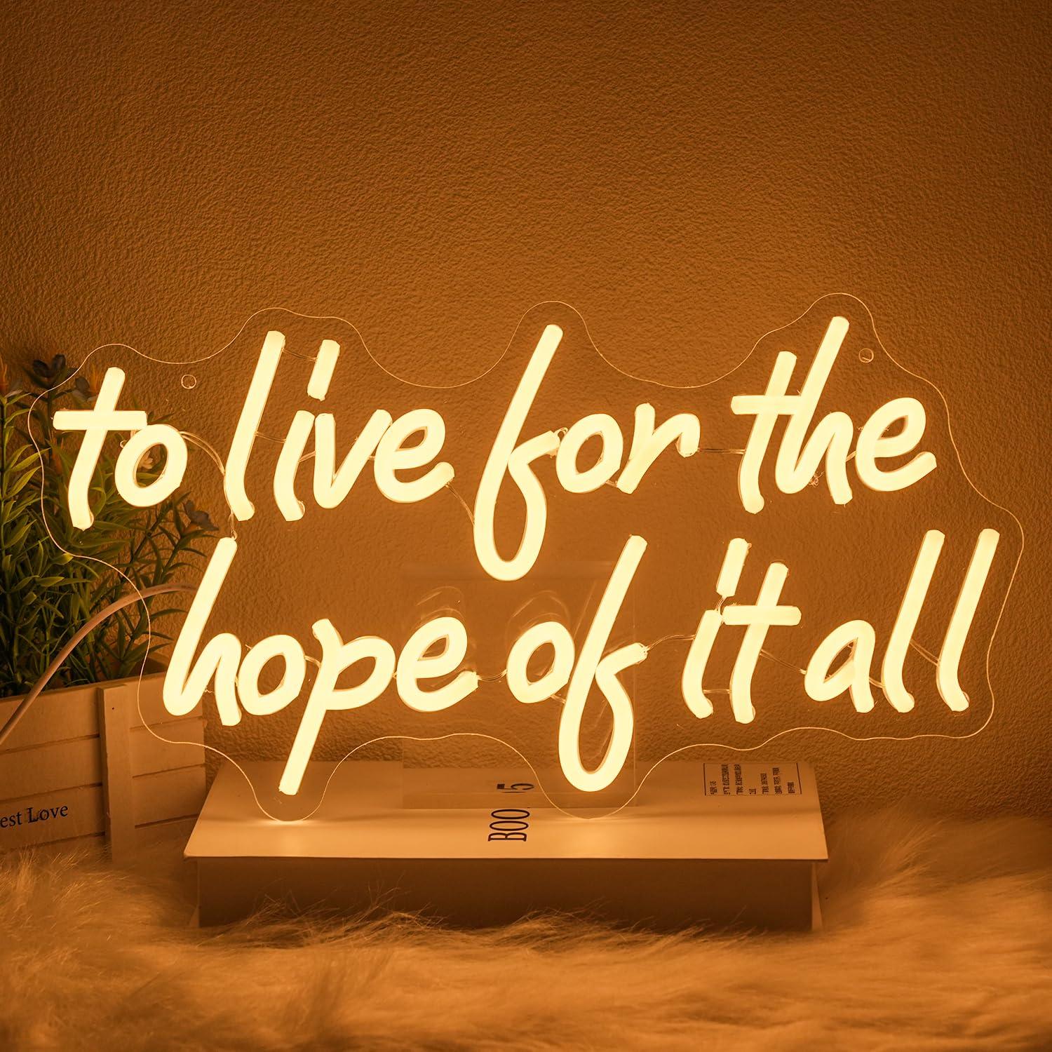 To Live For The Hope Of It All - Lighting Decoration In Bedroom のレビューと価格