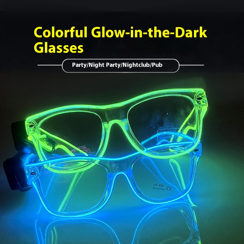 LED Glasses Transparent Frame  - Lighting Visual のレビューと価格
