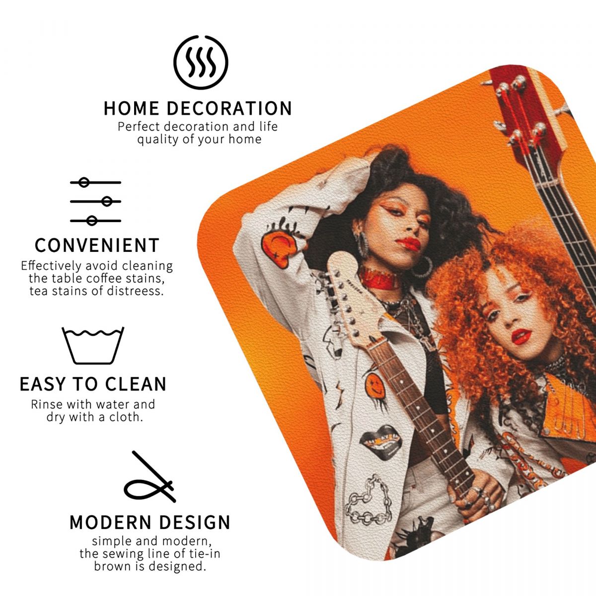 Nova Twins Coasters PVC Leathe - Nova Decor & Lighting Julestjerne のレビューと価格