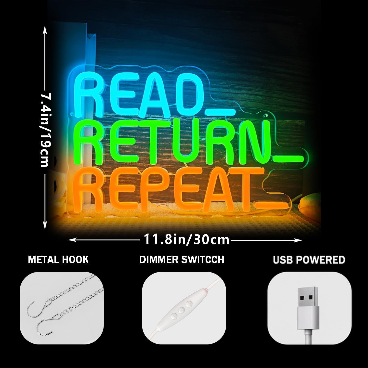 Read Return Repeat Neon Sign U - Decor Lighting Returns のレビューと価格
