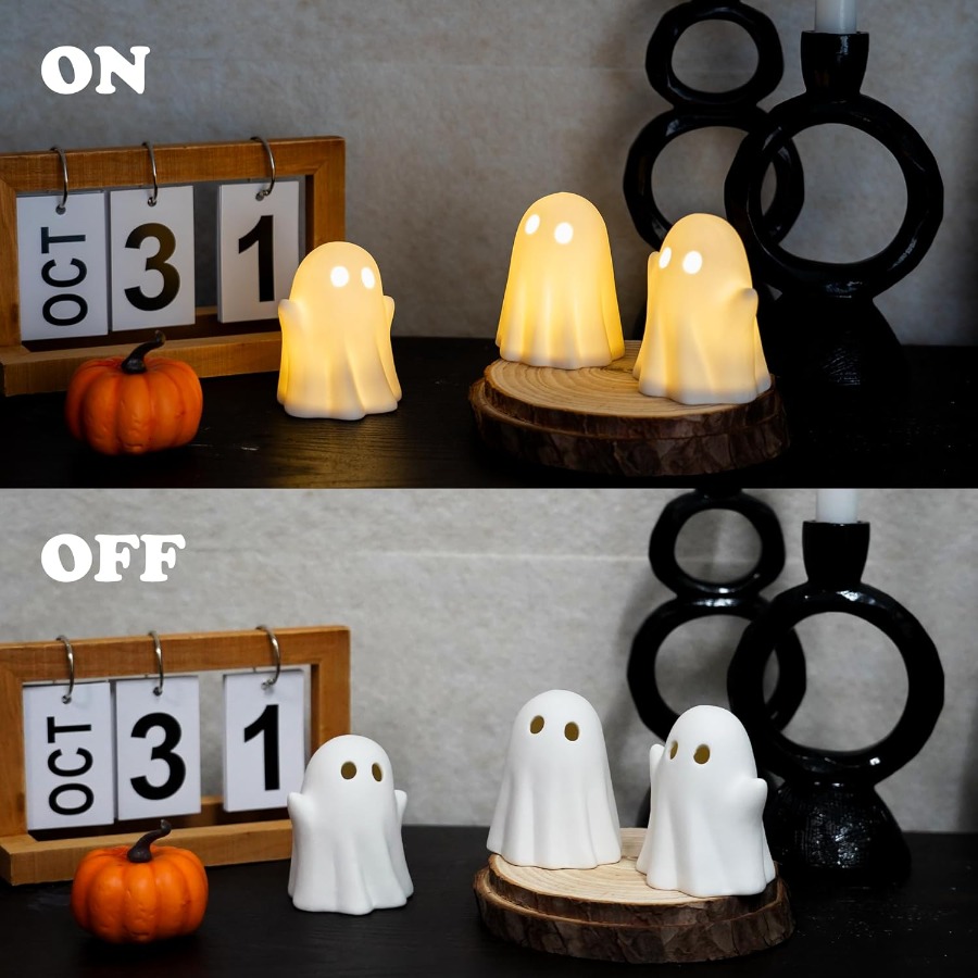3 Pack Cute Ghost Light Up Hal - Bedroom Lighting Decor Ideas のレビューと価格