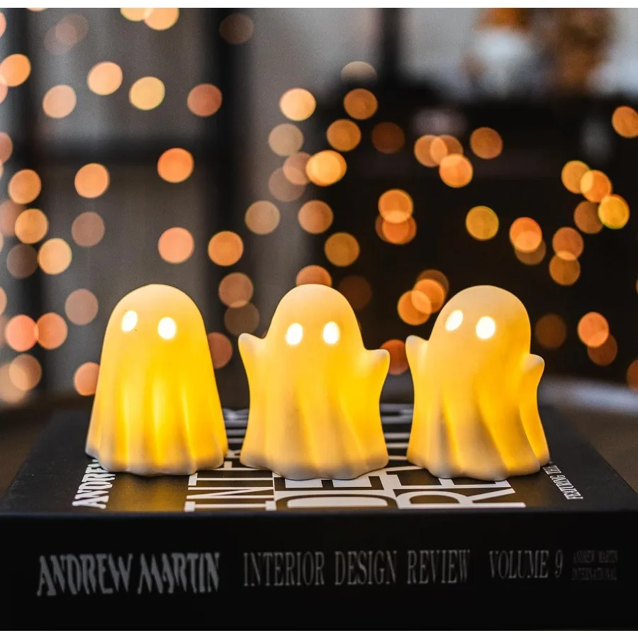 3 Pack Cute Ghost Light Up Hal - Bedroom Lighting Decor Ideas のレビューと価格