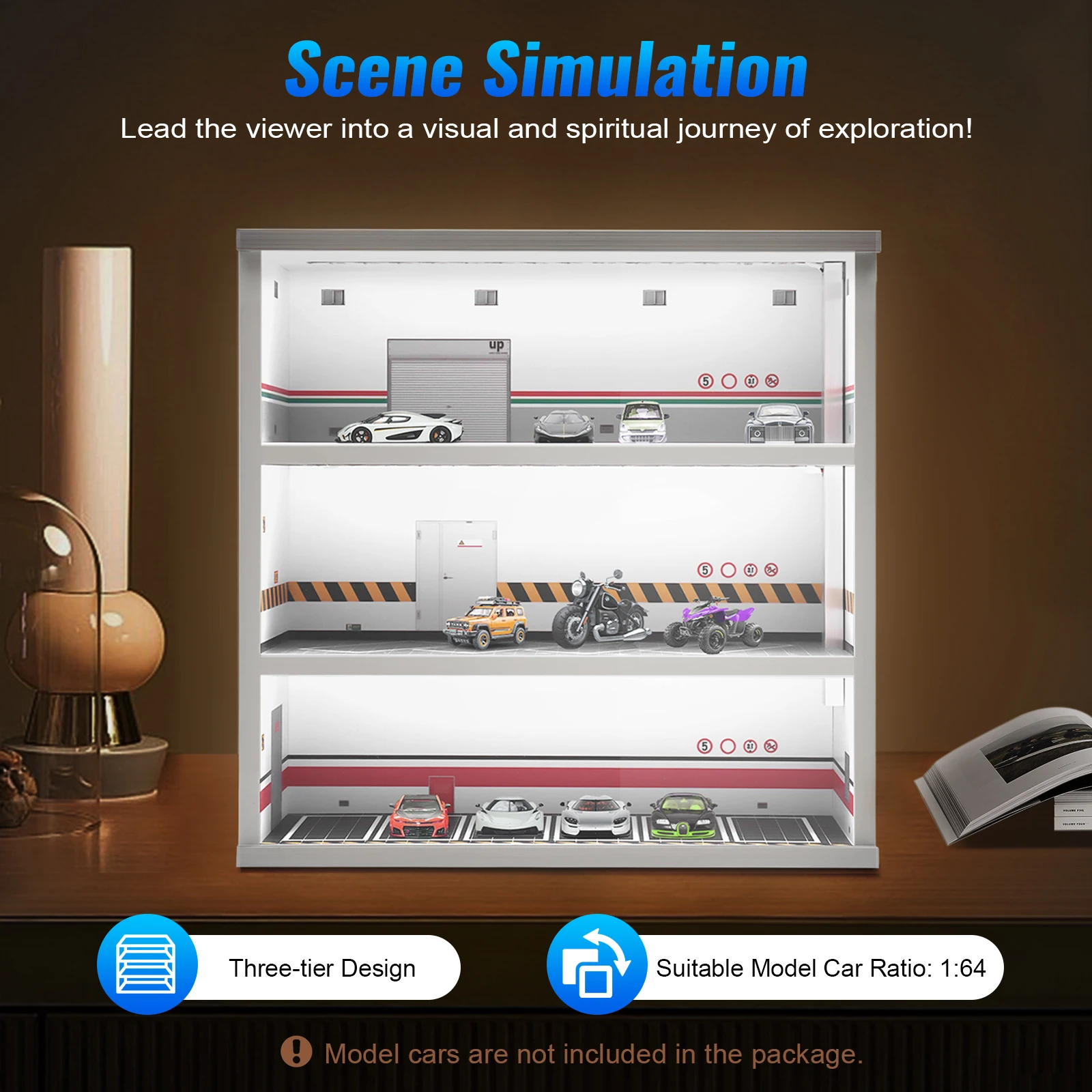 3-Layer Model Car Display Case - Lighting & Home Decor Studio のレビューと価格