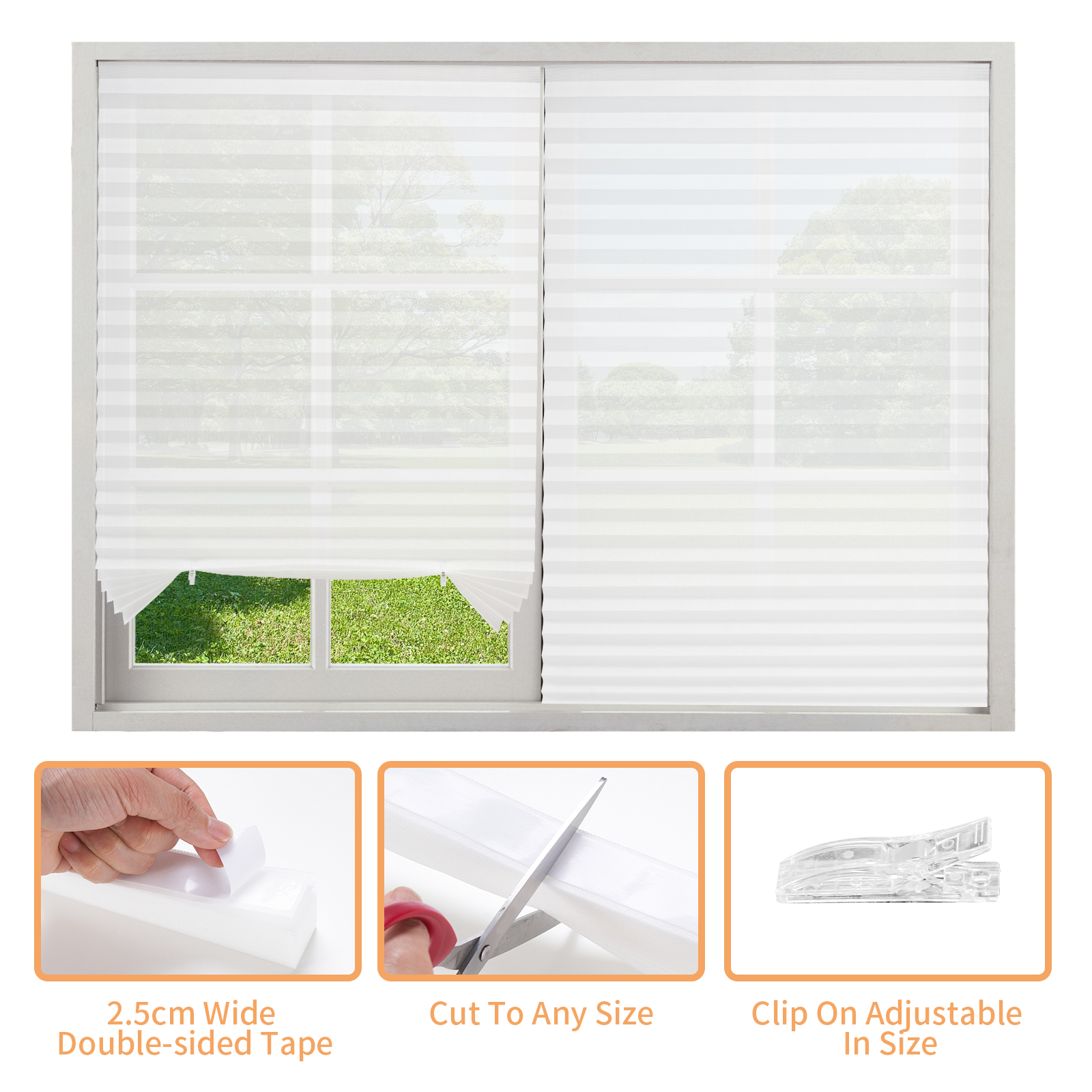 Pleated Window Blinds Blackout - Lighting Jockey のレビューと価格