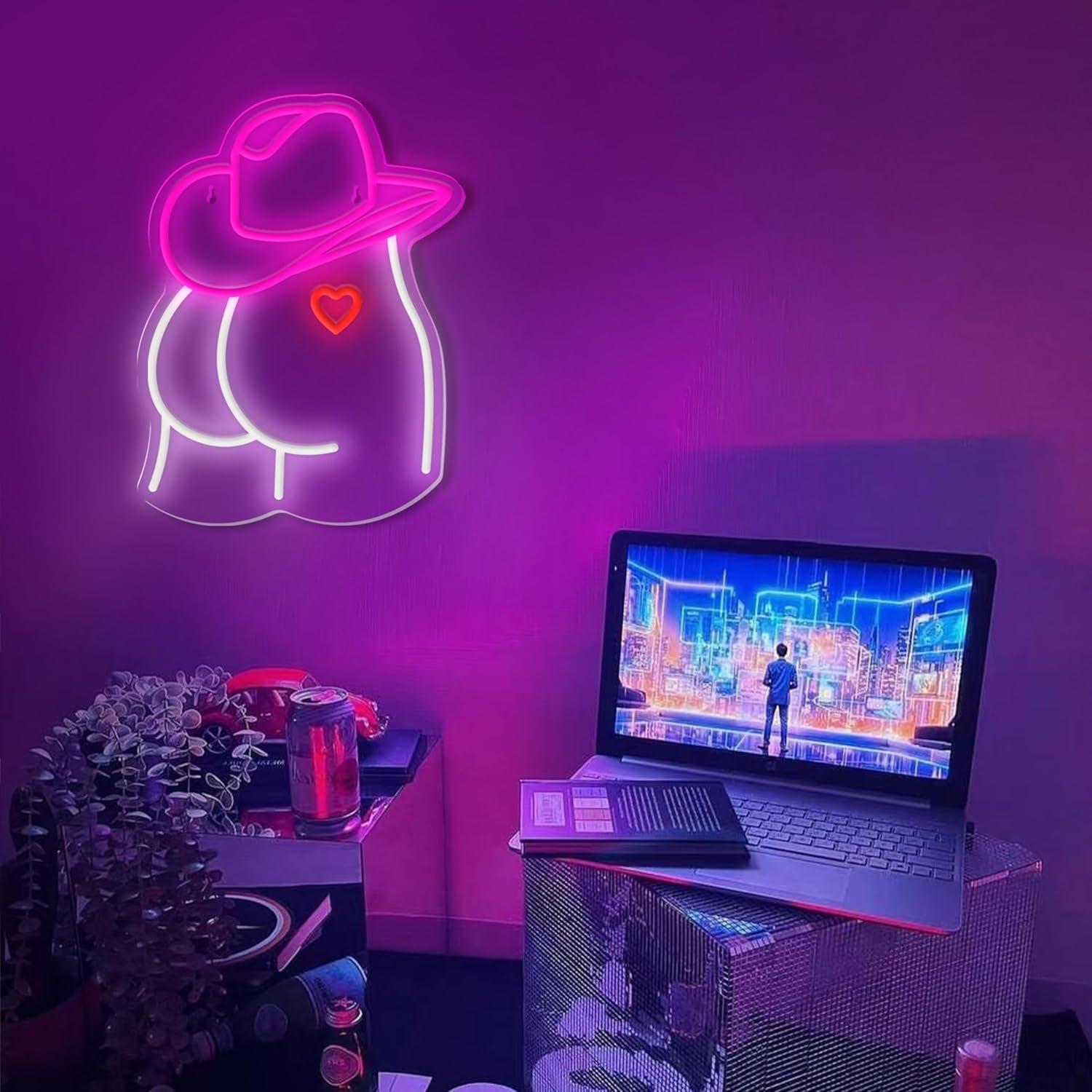 Cowgirl Neon Sign Dimmable LED - Lighting Christmas Decor のレビューと価格