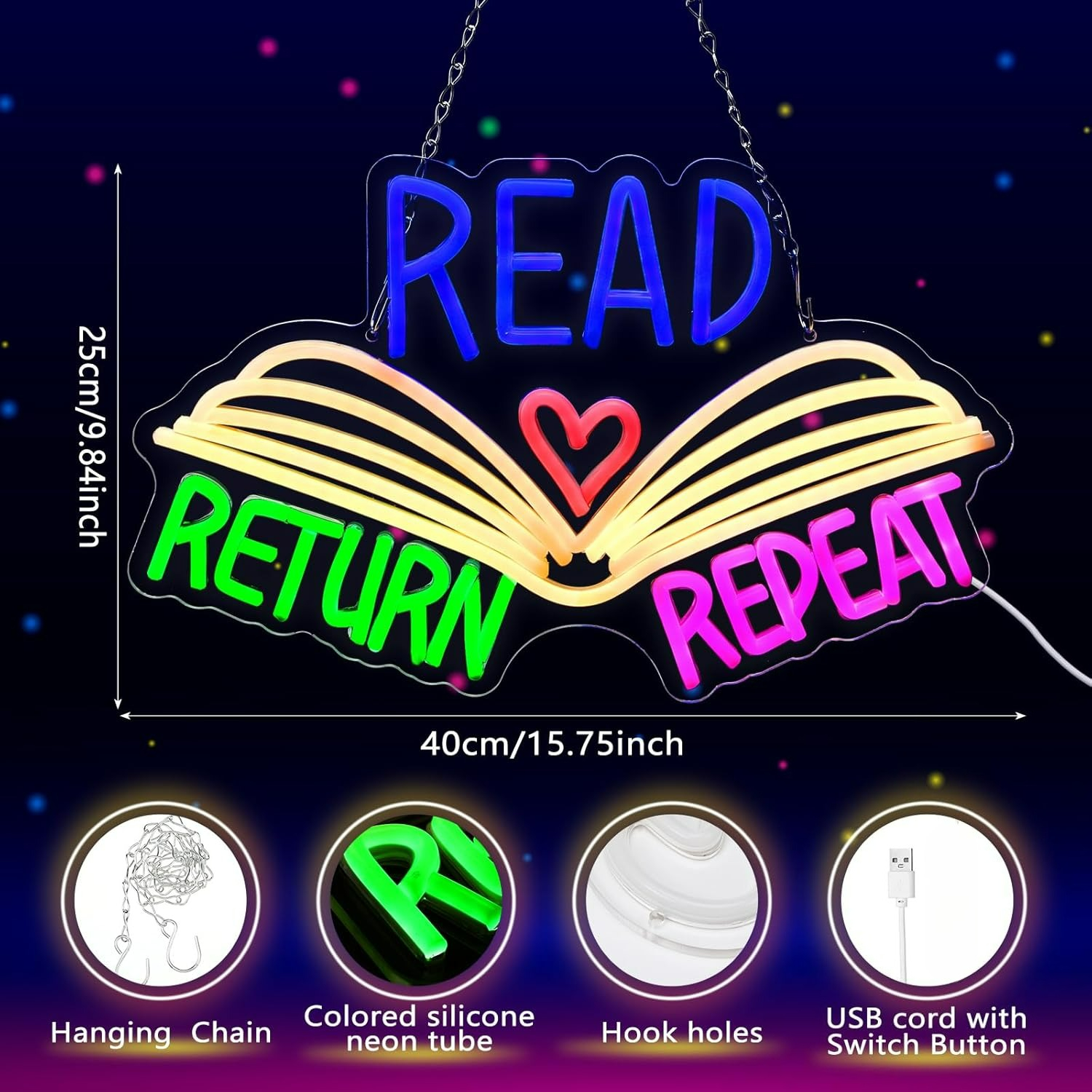 LED Neon Sign Read Return Repe - Decor Lighting Returns のレビューと価格