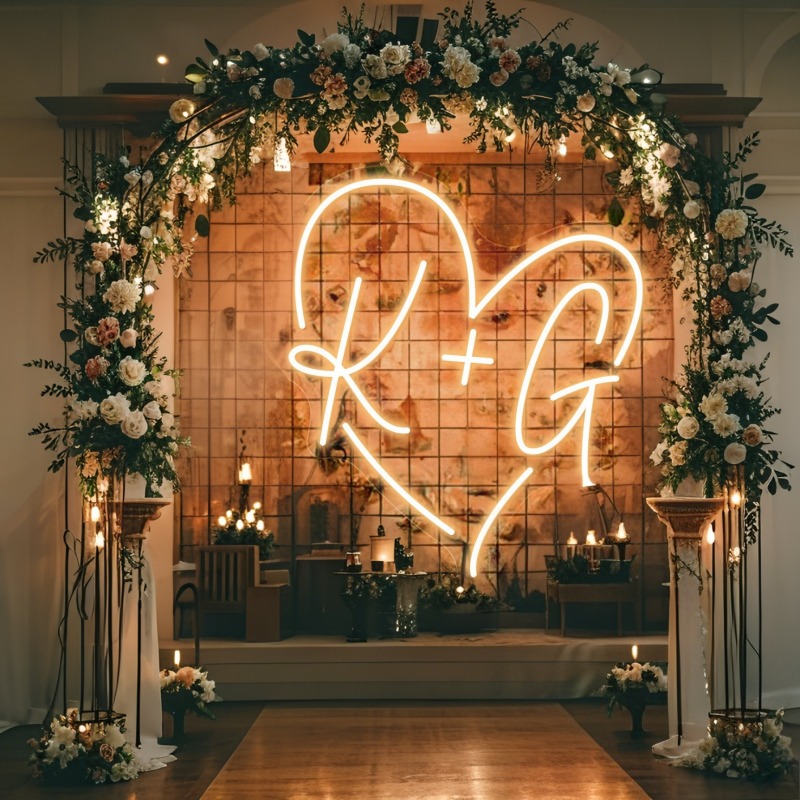 Custom Initials Heart LED Neon - Lighting Christmas Decor のレビューと価格