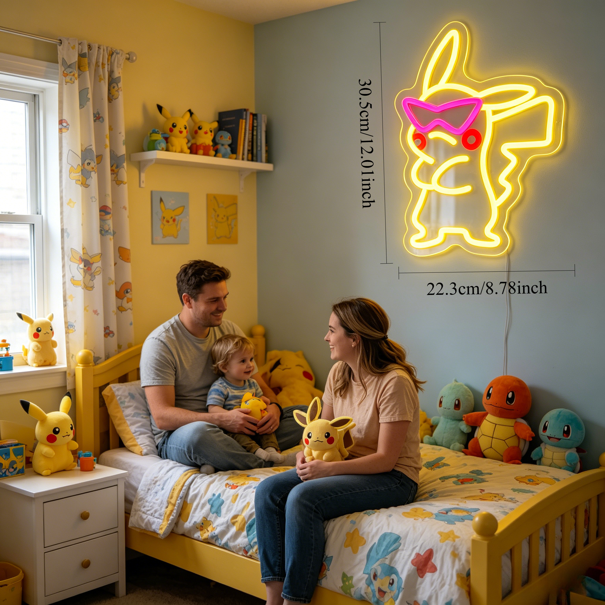 Anime Pink Sunglasses Pikachu  - Bedroom Lighting Decor Ideas のレビューと価格