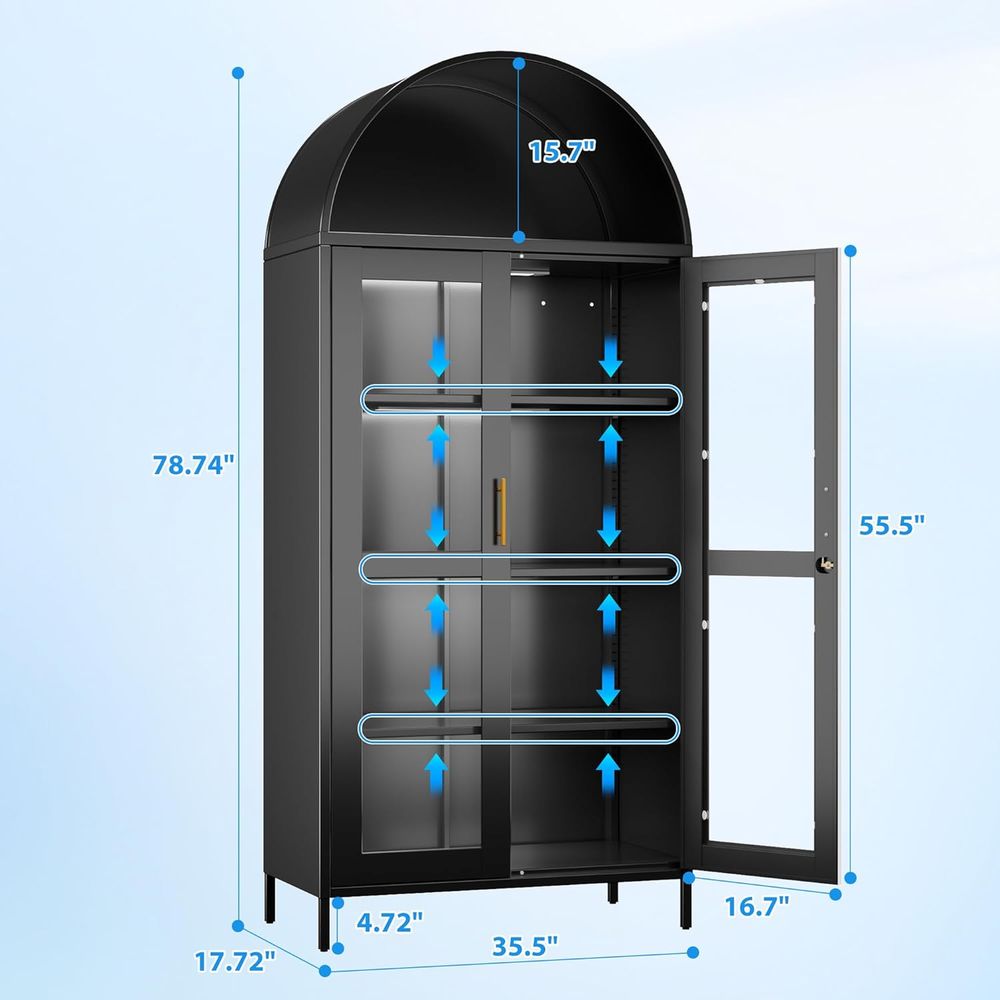 78.74 High Metal Arched Cabine - Lighting & Home Decor Studio のレビューと価格