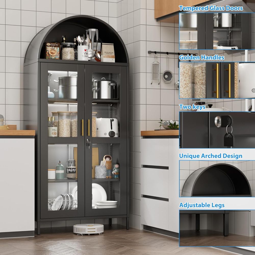 78.74 High Metal Arched Cabine - Lighting & Home Decor Studio のレビューと価格