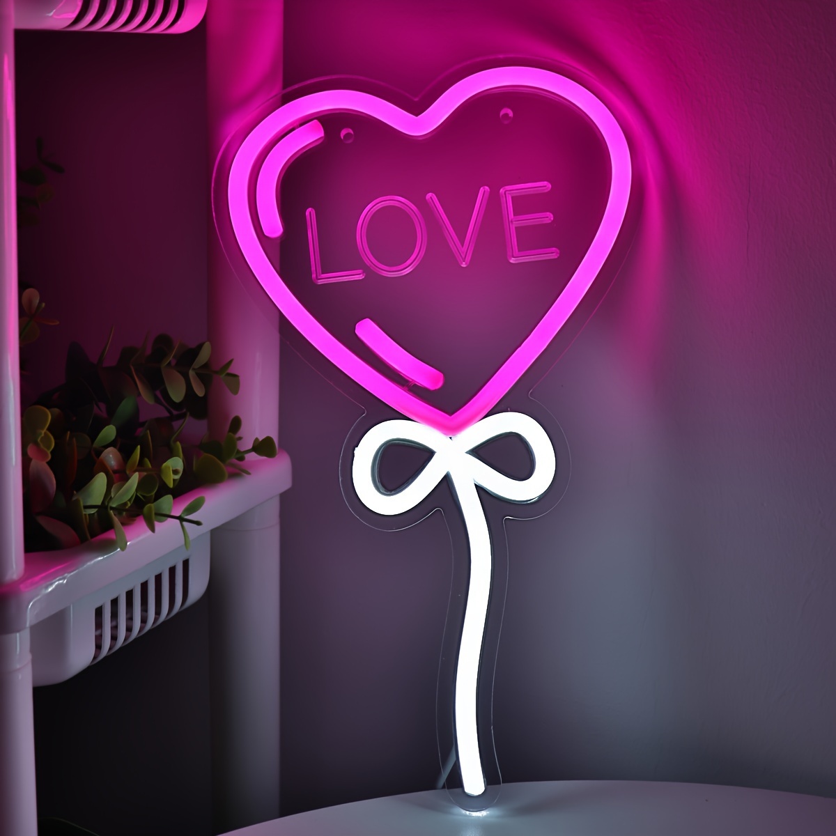 LOVE Heart Balloon Shape Pink  - Bedroom Lighting Decor Ideas のレビューと価格