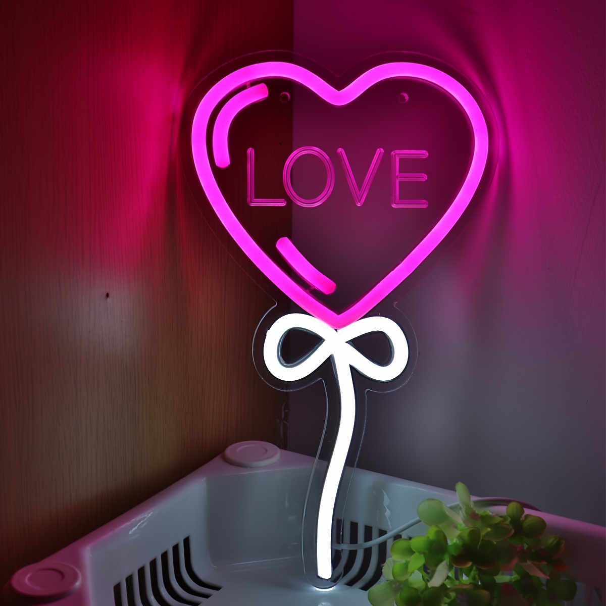 LOVE Heart Balloon Shape Pink  - Bedroom Lighting Decor Ideas のレビューと価格