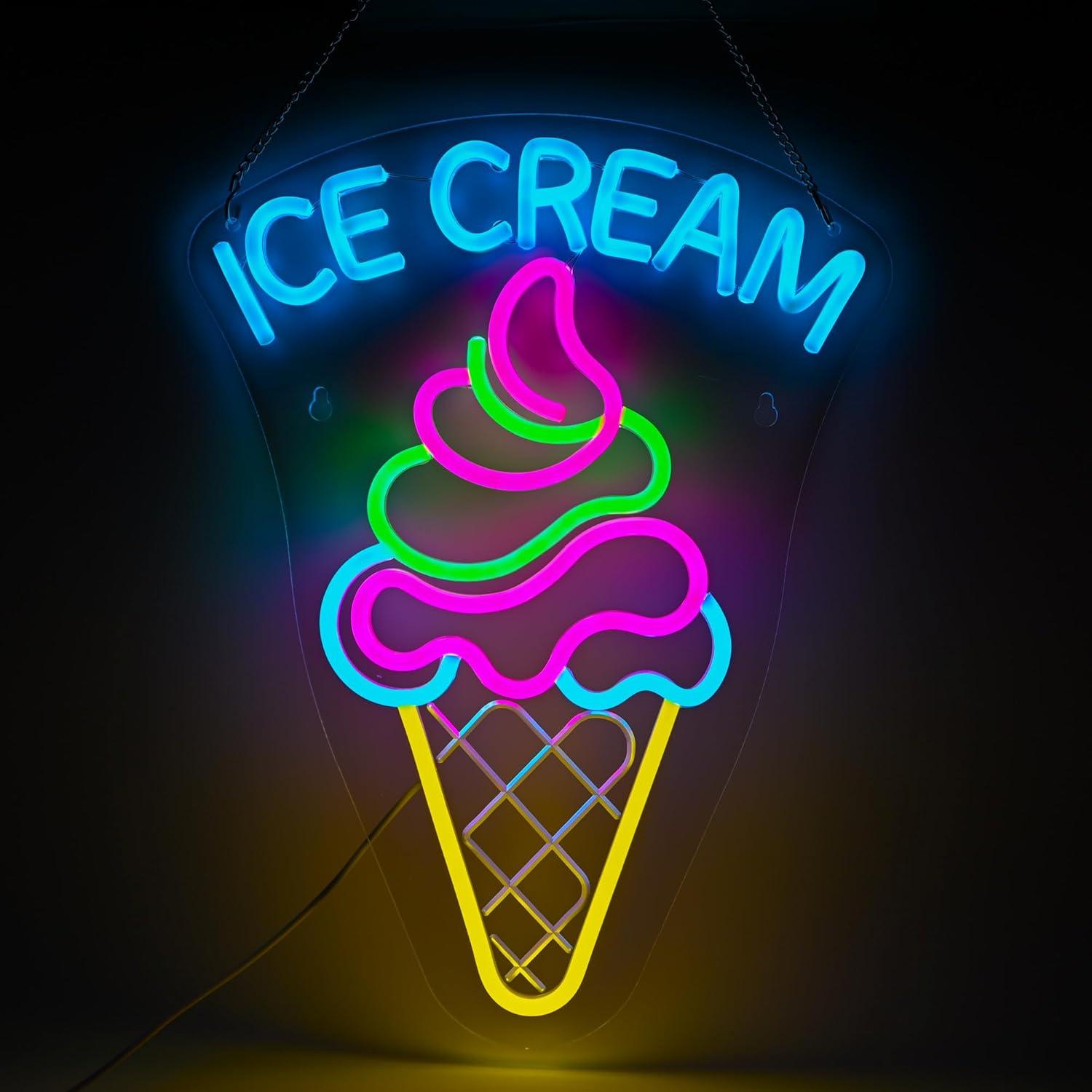 Ice Cream Neon Sign Dimmable D - Lighting Decoration In Bedroom のレビューと価格