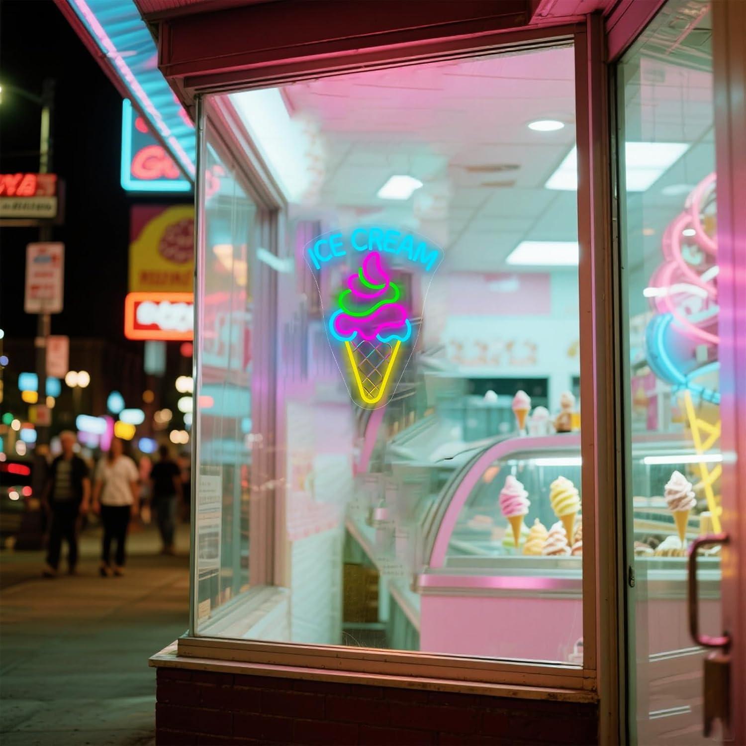 Ice Cream Neon Sign Dimmable D - Lighting Decoration In Bedroom のレビューと価格