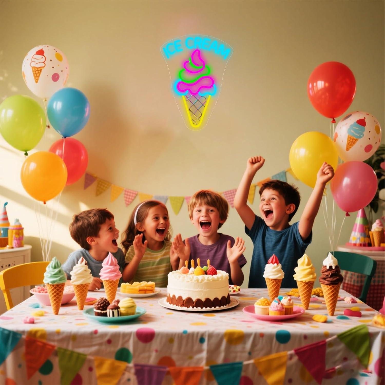 Ice Cream Neon Sign Dimmable D - Lighting Decoration In Bedroom のレビューと価格