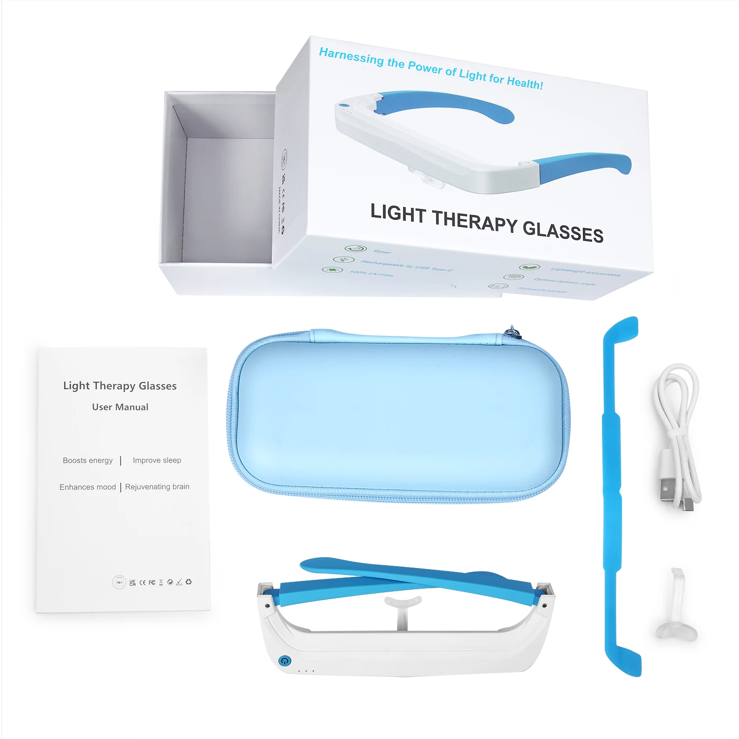 SAD Light Therapy Glasses Red  - Lighting Visual のレビューと価格
