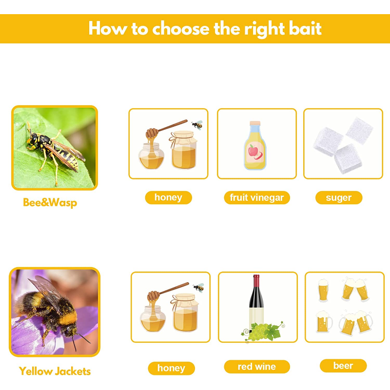 Solar Wasp Traps Hanging Yello - Lighting Jockey のレビューと価格