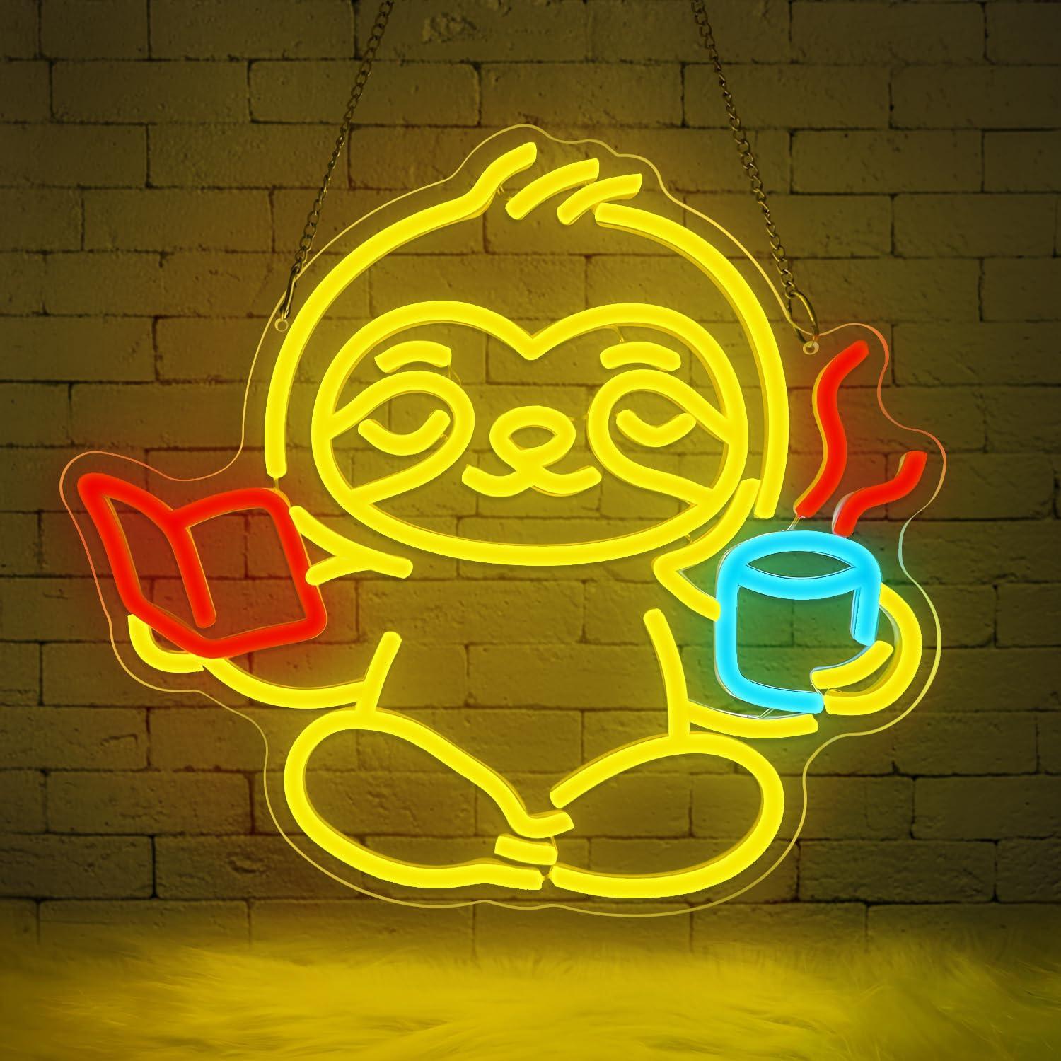 Sloth Neon Sign USB Dimmable L - Lighting Decoration In Bedroom のレビューと価格