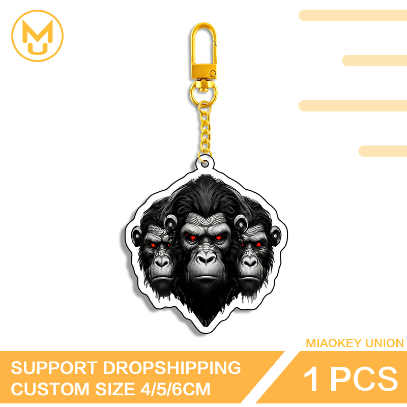 Three Chimpanzee Heads Keyring - Union Lighting & Decor Reviews のレビューと価格