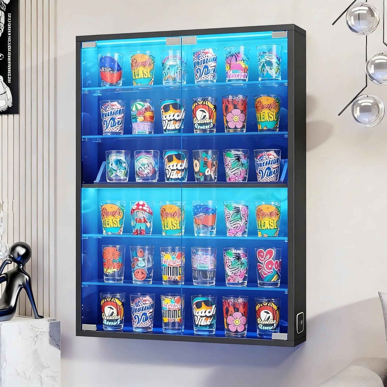 6-Tier Wall Display Case with  - Lighting & Home Decor Studio のレビューと価格