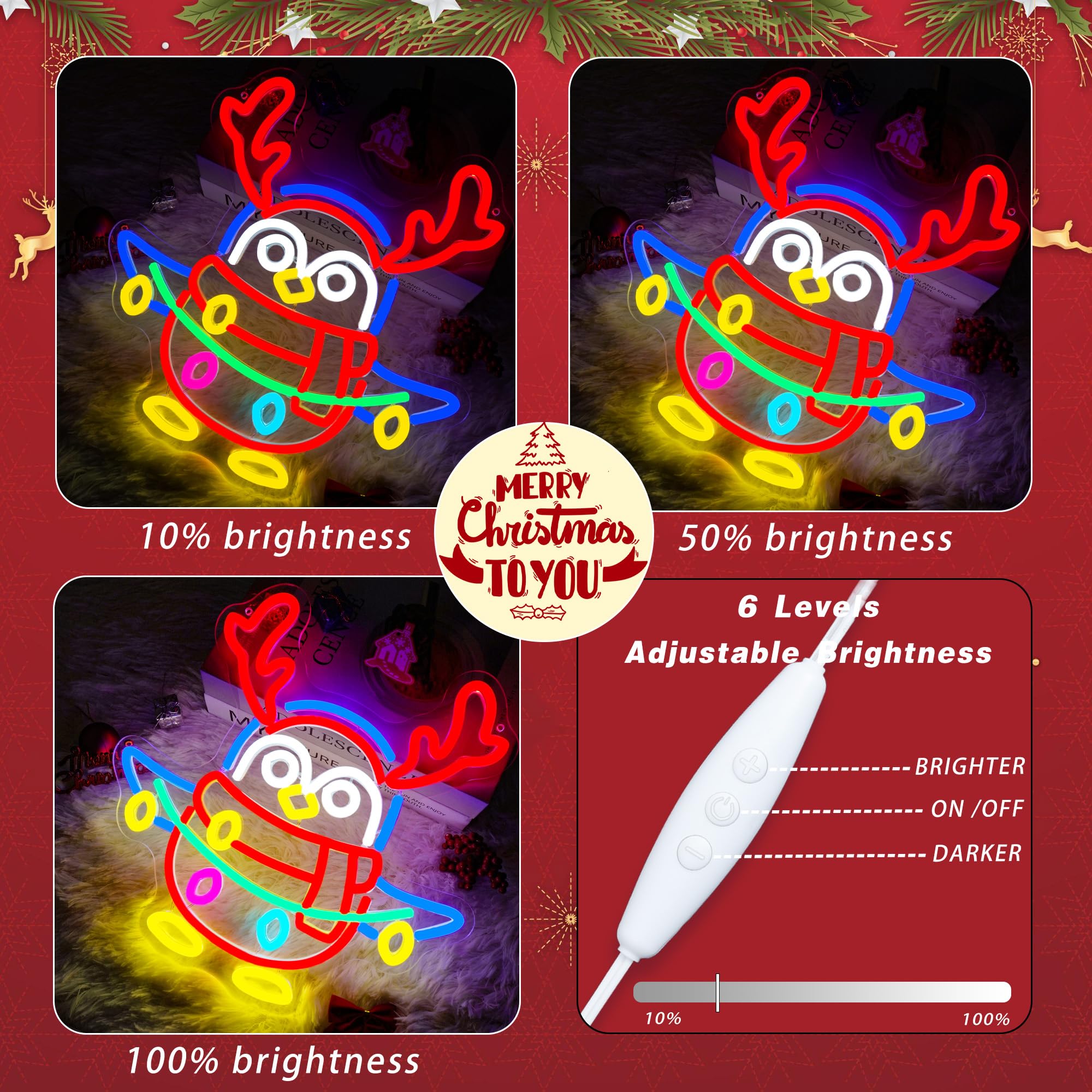 Christmas Penguin Neon Sign fo - Bedroom Lighting Decor Ideas のレビューと価格